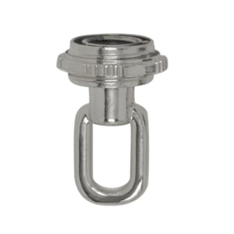1/4 IP Matching Screw Collar Loop With Ring - 25lbs Max - Brushed Nickel Finish