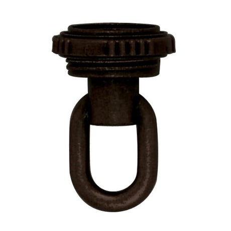 1/4 IP Matching Screw Collar Loop With Ring - 25lbs Max - Old Bronze Finish