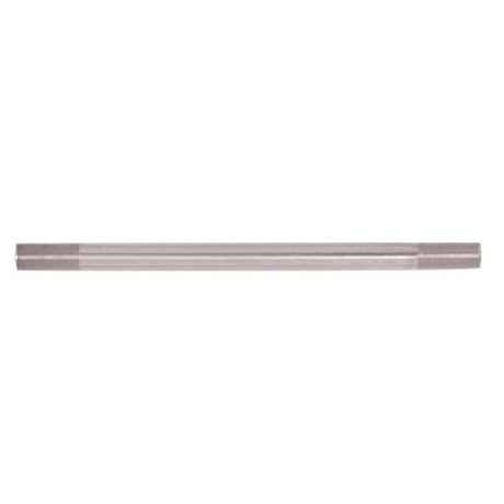 Steel Pipe - 1/8 IP - Nickel Plated Finish - 12" Length - 3/4" x 3/4" Threaded On Both Ends