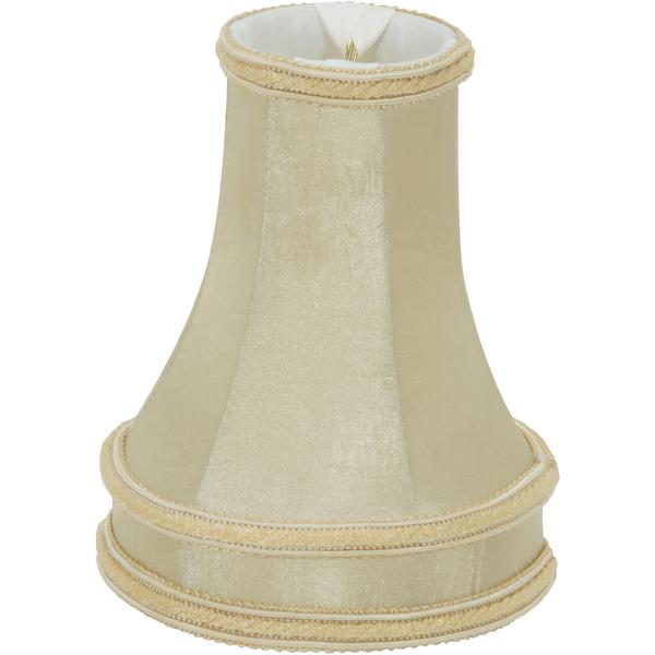 Clip On Shade - Beige Leather Look - 2-1/8" Top - 4" Bottom - 5-1/8" Side