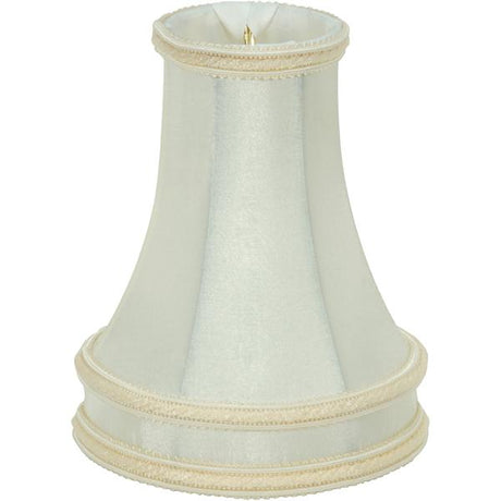 Clip On Shade - Cream Leather Look - 2-1/8" Top - 4" Bottom - 5-1/8" Side