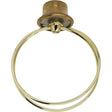 Bulb Clip - 1/4-27 - 2" Short Medium Base - Bulb Clip And Finial - Brass Plated Finish