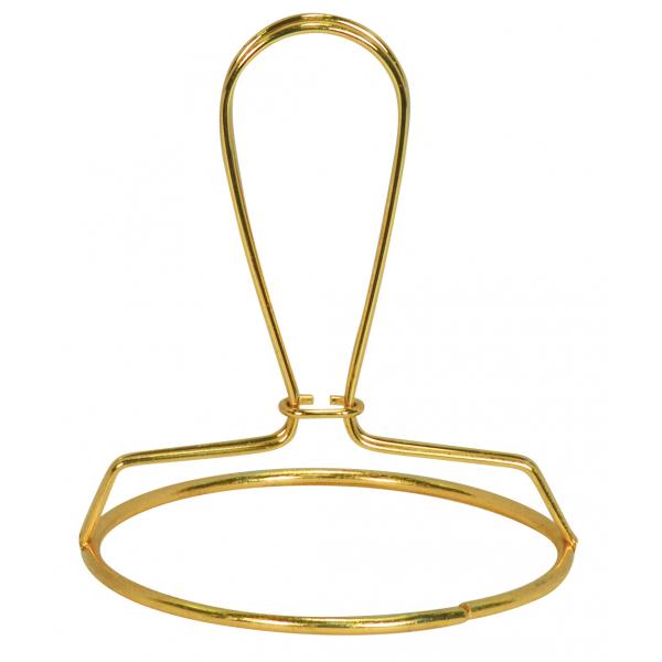 Bulb Clip - 1/4-27 - 3" Diameter Ring With Bulb Clip - Brass Plated Finish
