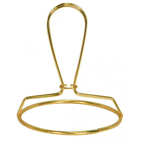 Bulb Clip - 1/4-27 - 3" Diameter Ring With Bulb Clip - Brass Plated Finish