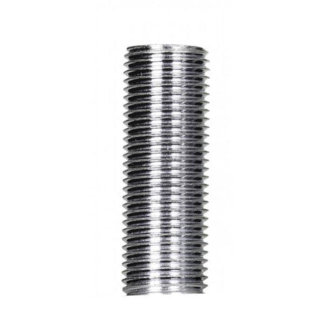 1/8 IP Steel Nipple - Zinc Plated - 6" Length - 3/8" Wide