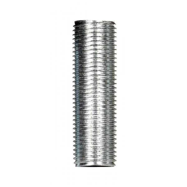 1/8 IP Steel Nipple - Zinc Plated - 1-1/4" Length - 3/8" Wide