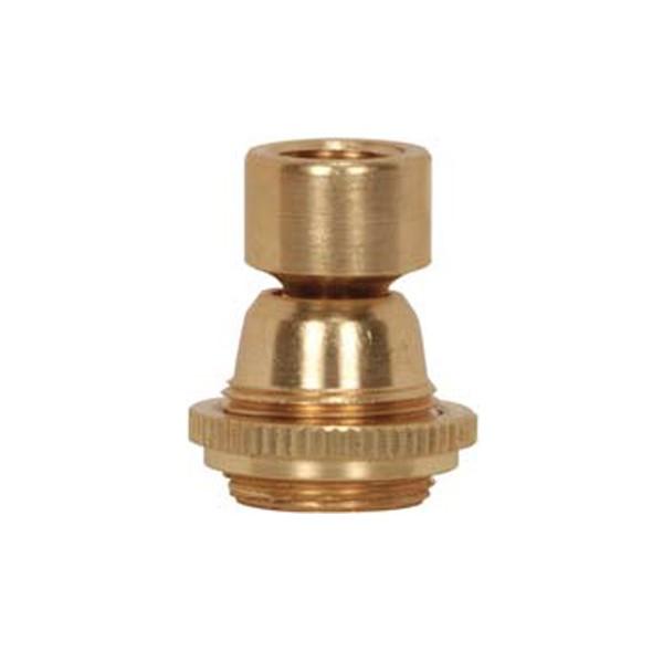 Solid Brass Large Hang Straight Swivel - 1/4 F Top, 1/8 F Bottom - 1-1/16" Ring Nut To Seat - 1-1/2" Height - Unfinished