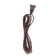 7 Foot 18/2 SPT-1 105C Cord Set - Brown Finish - 36" Hank - 200 Carton - Molded Polarized Plug - Tinned Tips 3/4" Strip With 2" Slit