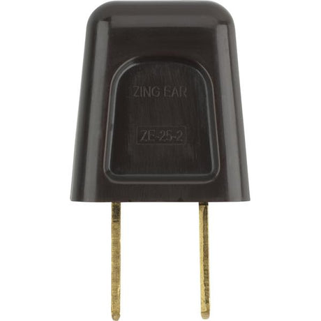 Quick Connect Plug - Polarized - 18/2 SPT-2 - 6A-125V - Brown Finish