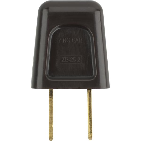 Quick Connect Plug - Polarized - 18/2 SPT-2 - 6A-125V - Brown Finish