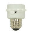 Medium To GU24 Adapter - White Finish - E26-GU24 With Photocell - 1-1/8" Overall Extension - 1-1/2" Diameter - 60W - 120V