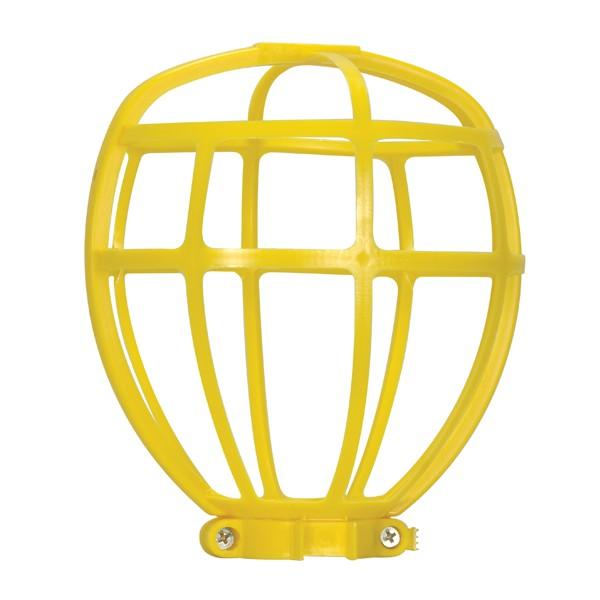 Yellow Trouble Light Plastic Cage Suitable for Outdoor Locations Height: 6-1/2"