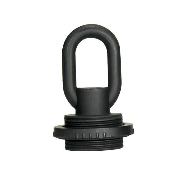 1/4 IP Screw Collar Loop With Ring - 25lbs Max - Flat Black Finish