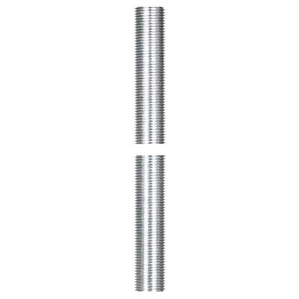 3/8 IP Steel Nipple - Zinc Plated - 48" Length - 5/8" Wide