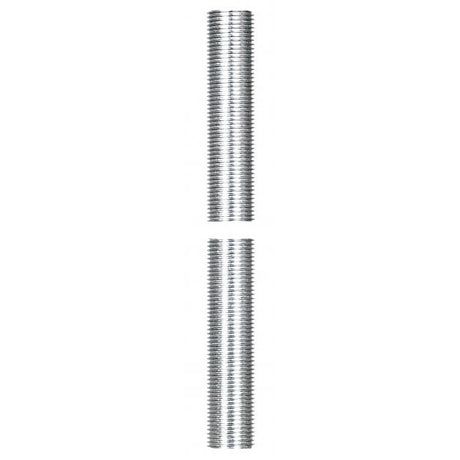 3/8 IP Steel Nipple - Zinc Plated - 48" Length - 5/8" Wide
