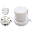 GU24 Base - Squat keyless fluorescent ceiling fixture with twist-on Lexan lens