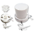 GU24 Base - Squat pull chain fluorescent ceiling fixture with twist-on Lexan lens
