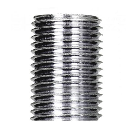 1/8 IP Steel Nipple - Zinc Plated - 1/2" Length - 3/8" Wide