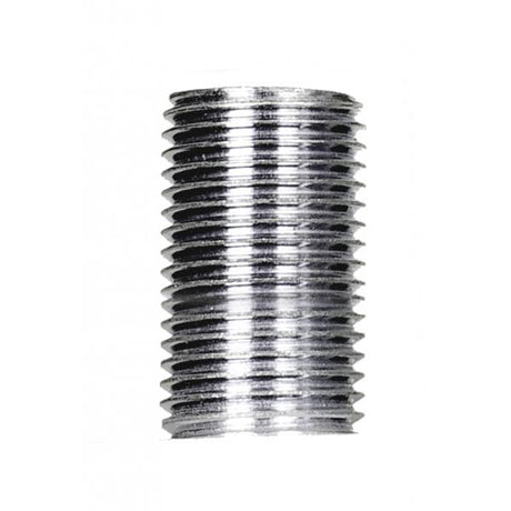1/8 IP Steel Nipple - Zinc Plated - 5/8" Length - 3/8" Wide