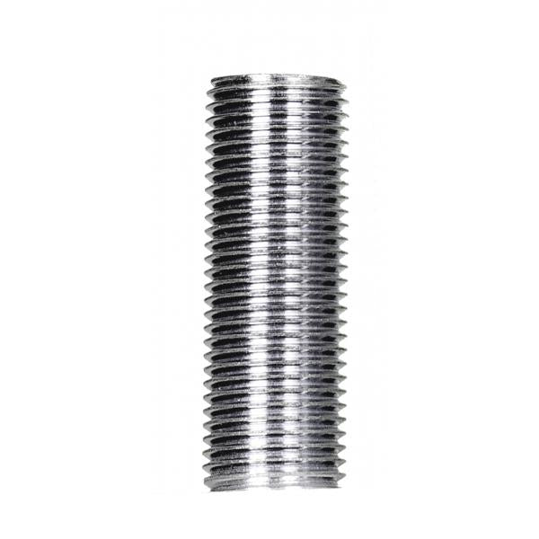 1/8 IP Steel Nipple - Zinc Plated - 1-1/8" Length - 3/8" Wide
