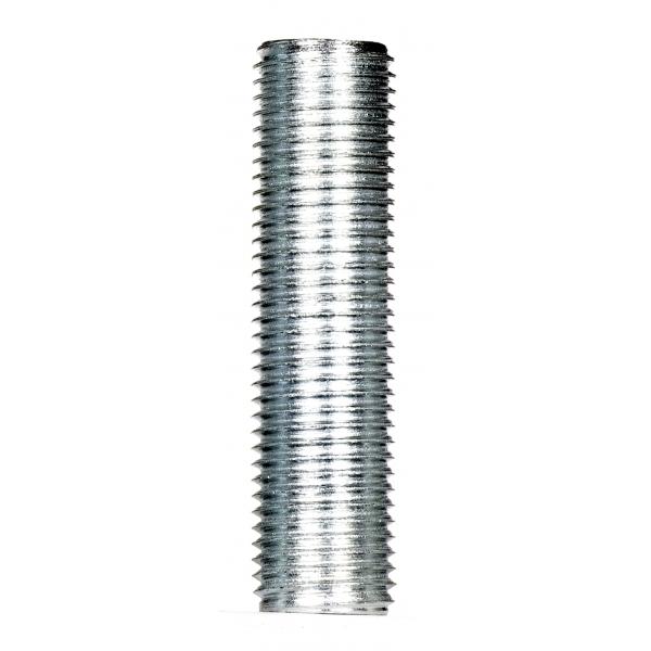 1/4 IP Steel Nipple - Zinc Plated - 2" Length - 1/2" Wide