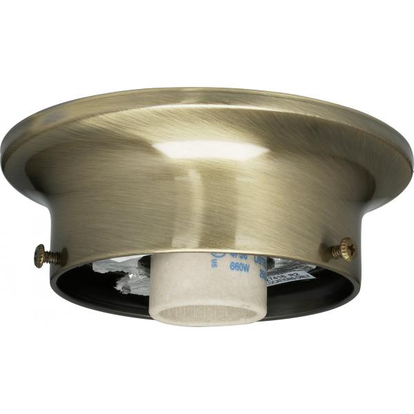 3-1/4" Wired Holder - Antique Brass Finish - Includes Hardware - 60W Max