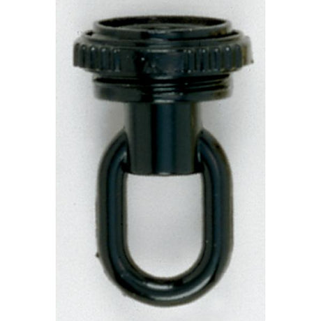 1/4 IP Matching Screw Collar Loop With Ring - 25lbs Max - Glossy Black Finish