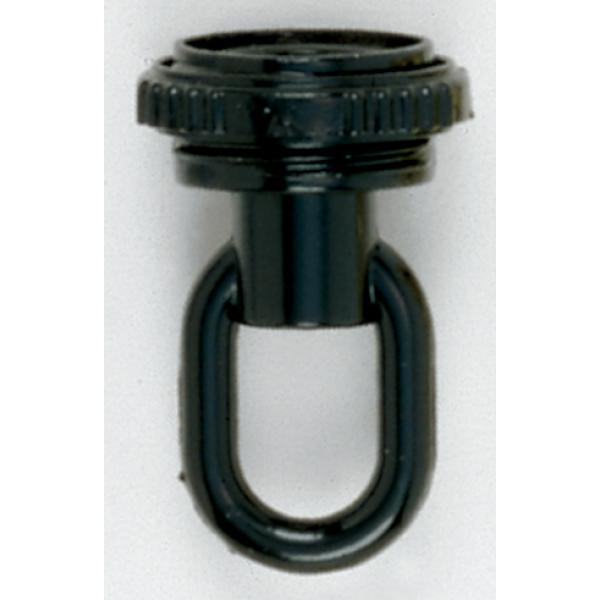 1/4 IP Matching Screw Collar Loop With Ring - 25lbs Max - Glossy Black Finish