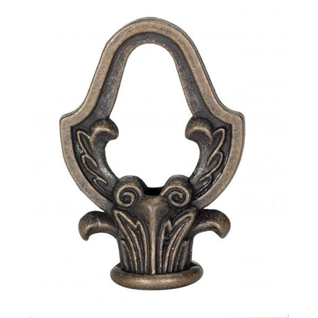 2" Die Cast Fixture Loop - 1/8 IP With Wireway - 20lbs Max - Antique Brass Finish