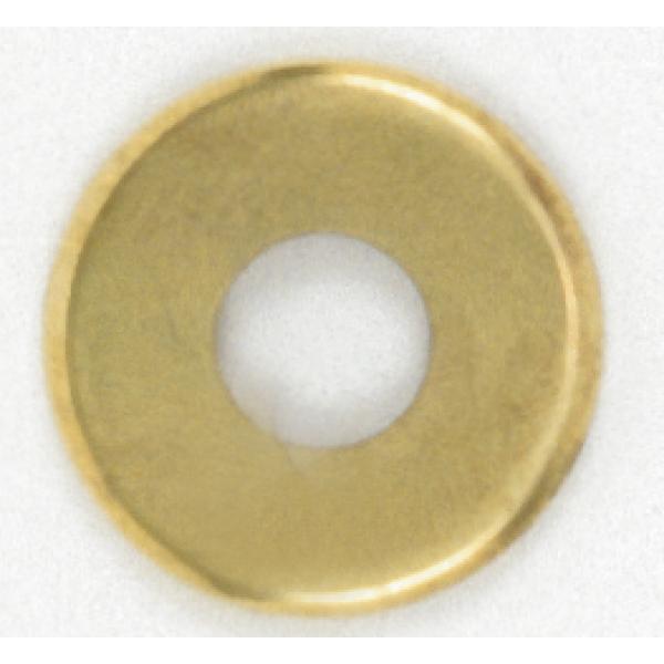Steel Check Ring - Curled Edge - 1/8 IP Slip - Brass Plated Finish - 2" Diameter