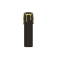 Plastic Drip Candle Cover - Black Plastic With Gold Drip - 1-3/16" Inside Diameter - 1-1/4" Outside Diameter - 3" Height