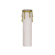 Plastic Drip Candle Cover - White Plastic With Gold Drip - 1-3/16" Inside Diameter - 1-1/4" Outside Diameter - 4" Height