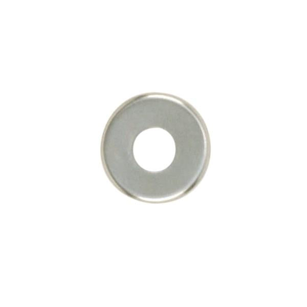 Steel Check Ring - Curled Edge - 1/8 IP Slip - Nickel Plated Finish - 7/8" Diameter