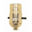 On-Off Push Thru Socket - 1/8 IPS - Aluminum - Brite Gilt Finish - 660W - 250V - 250 Master