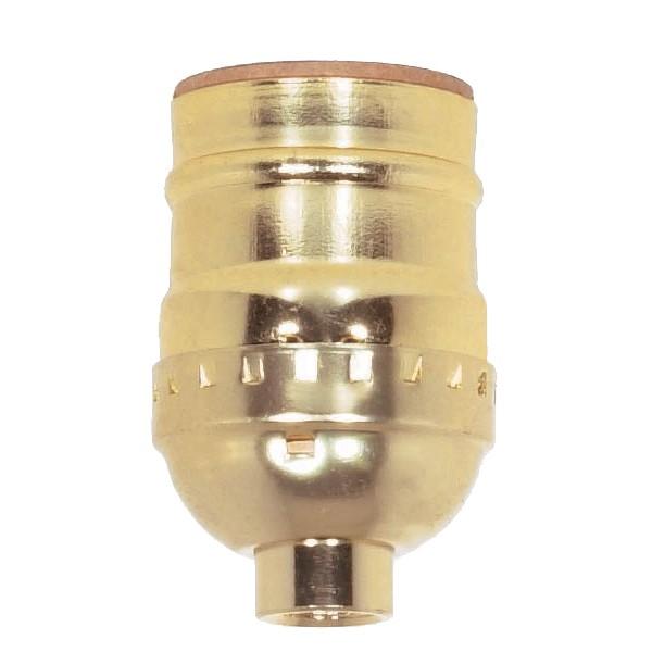 Short Keyless Socket - 1/8 IPS - Aluminum - Brite Gilt Finish - 660W - 250V - 250 Master