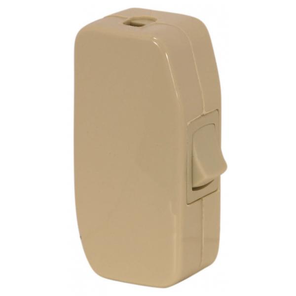 Heavy Duty Rocker Switch - For 18/2 SPT-1 And SPT-2, 16/2 SPT-2 And 18/2 SVT - 3A-125V - 1/2HP-125V - Ivory Finish