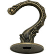 Die Cast Large Swag Hook - Antique Brass Finish - Kit Contains 1 Hook And Hardware - 10lbs Max