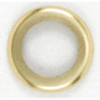 Steel Check Ring - Curled Edge - 1/4 IP Slip - Brass Plated Finish - 1-1/4" Diameter