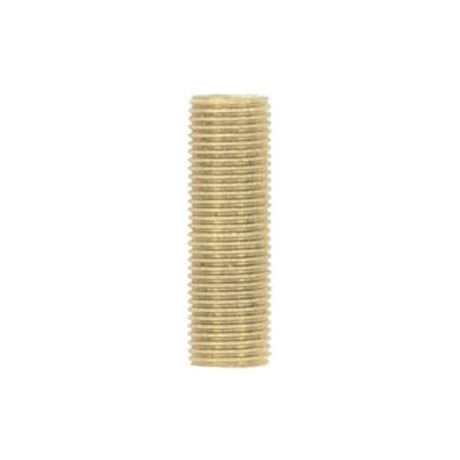 1/8 IP Steel Nipple - Yellow Zinc Plated - 1/2" Length - 3/8" Wide