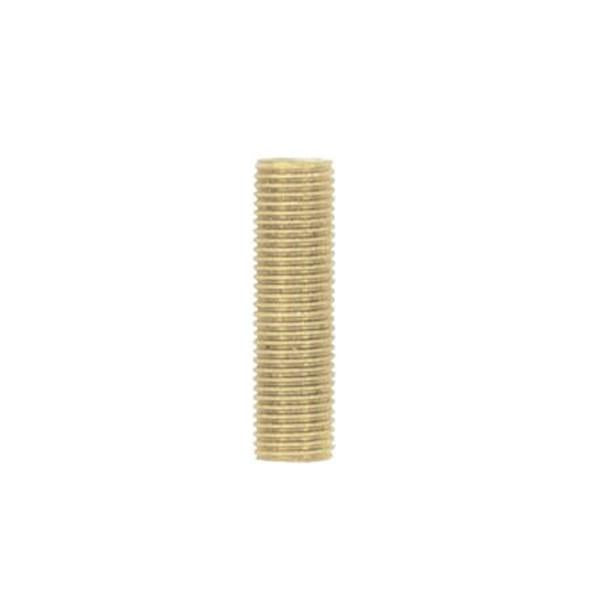 1/8 IP Steel Nipple - Yellow Zinc Plated - 3-1/2" Length - 3/8" Wide