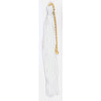 Tassel - White - 5" Length - With Beaded Chain