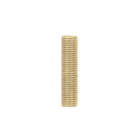 1/8 IP Steel Nipple - Yellow Zinc Plated - 4" Length - 3/8" Wide
