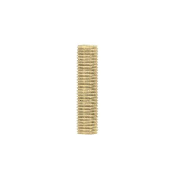 1/8 IP Steel Nipple - Yellow Zinc Plated - 4-1/2" Length - 3/8" Wide