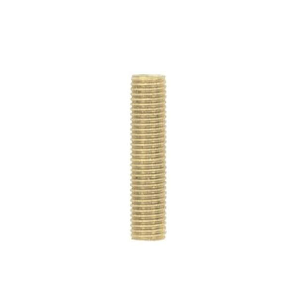 1/8 IP Steel Nipple - Yellow Zinc Plated - 5" Length - 3/8" Wide