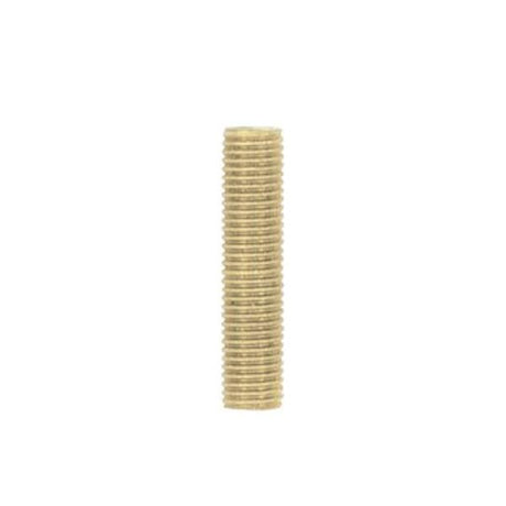 1/8 IP Steel Nipple - Yellow Zinc Plated - 5" Length - 3/8" Wide
