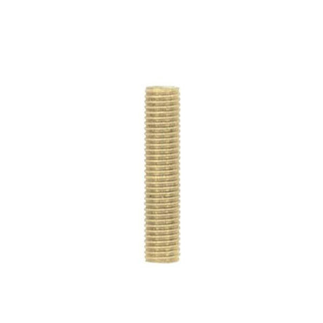 1/8 IP Steel Nipple - Yellow Zinc Plated - 6" Length - 3/8" Wide