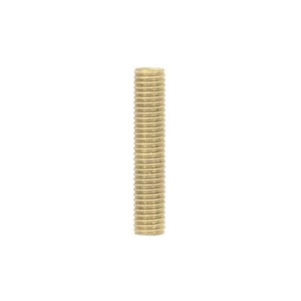 1/8 IP Steel Nipple - Yellow Zinc Plated - 7" Length - 3/8" Wide