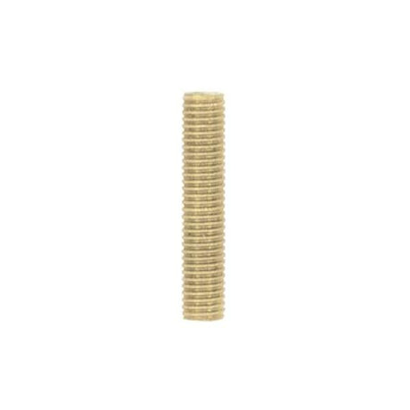 1/8 IP Steel Nipple - Yellow Zinc Plated - 7-1/2" Length - 3/8" Wide