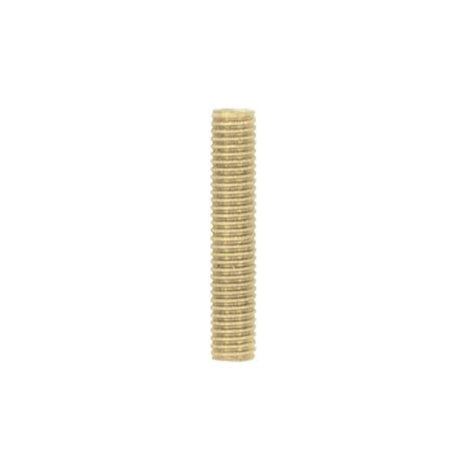 1/8 IP Steel Nipple - Yellow Zinc Plated - 8" Length - 3/8" Wide