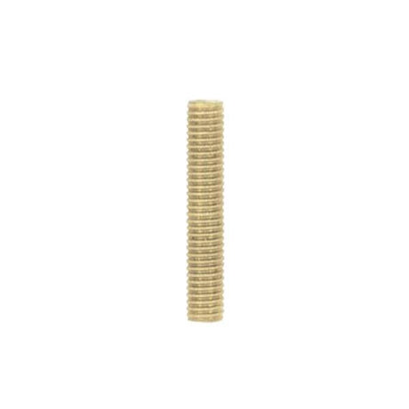 1/8 IP Steel Nipple - Yellow Zinc Plated - 9" Length - 3/8" Wide
